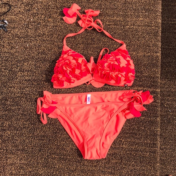 La Vie En Rose Swim La Vie En Rose Aqua Bikini Set New Medium Poshmark